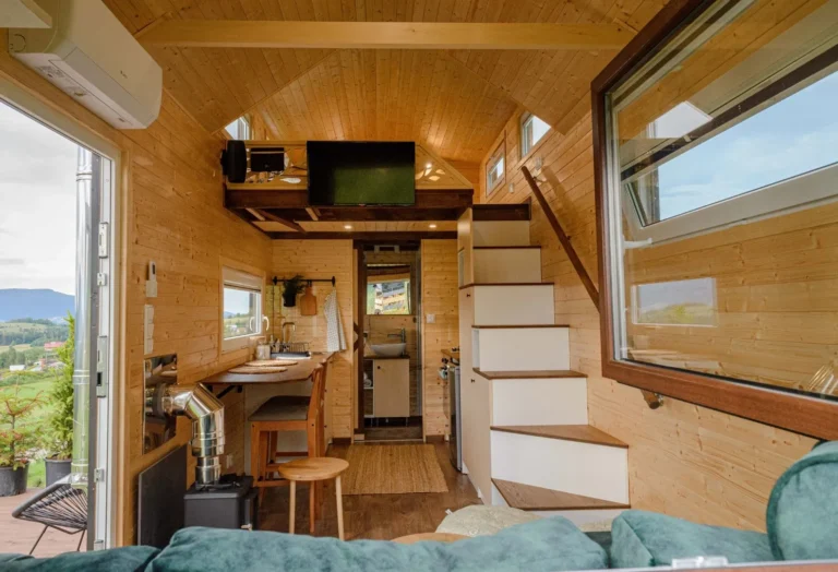 intérieur de la tiny house sunshine